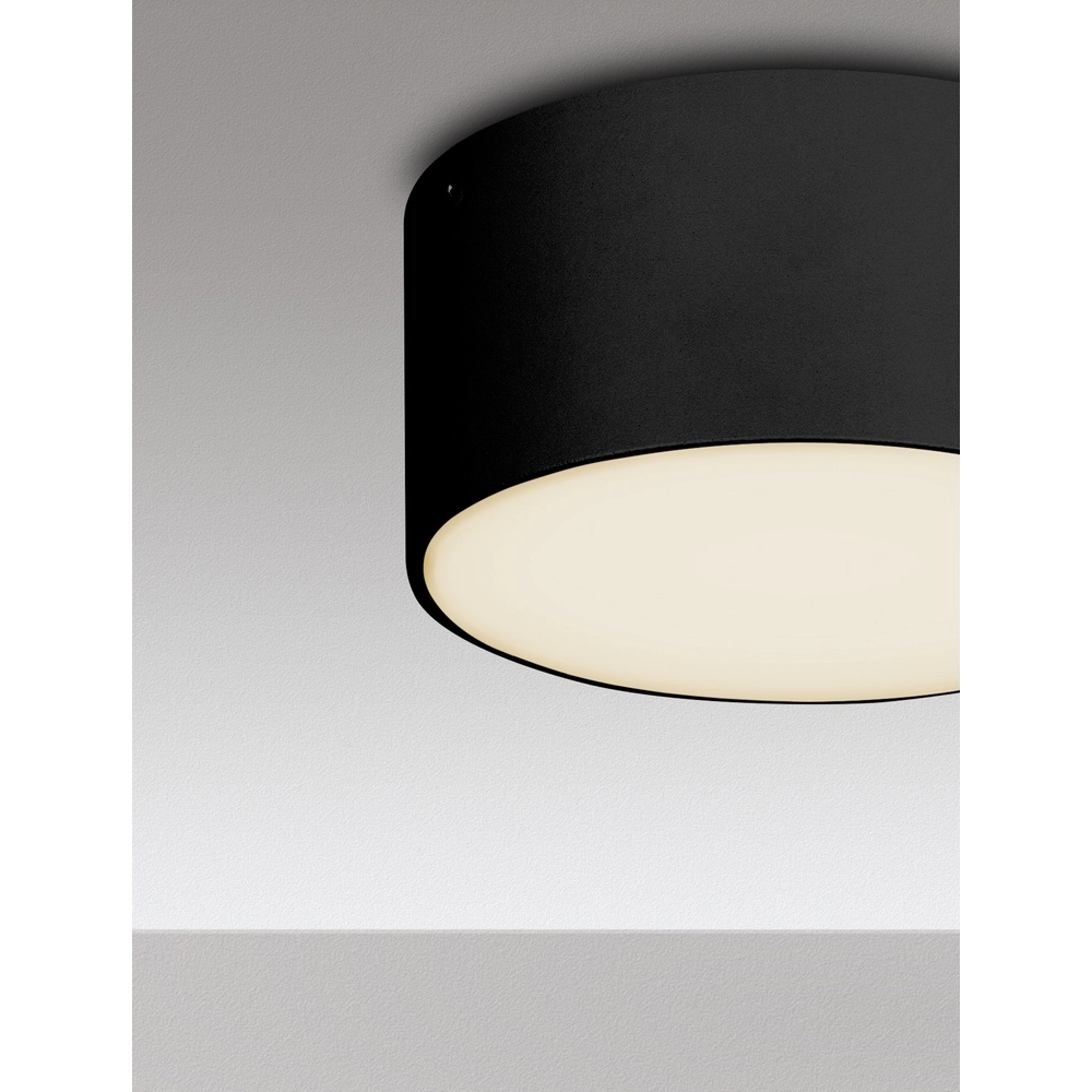 Ronde plafondlamp Judi Ø 12cm antraciet Lyora 5212017453815