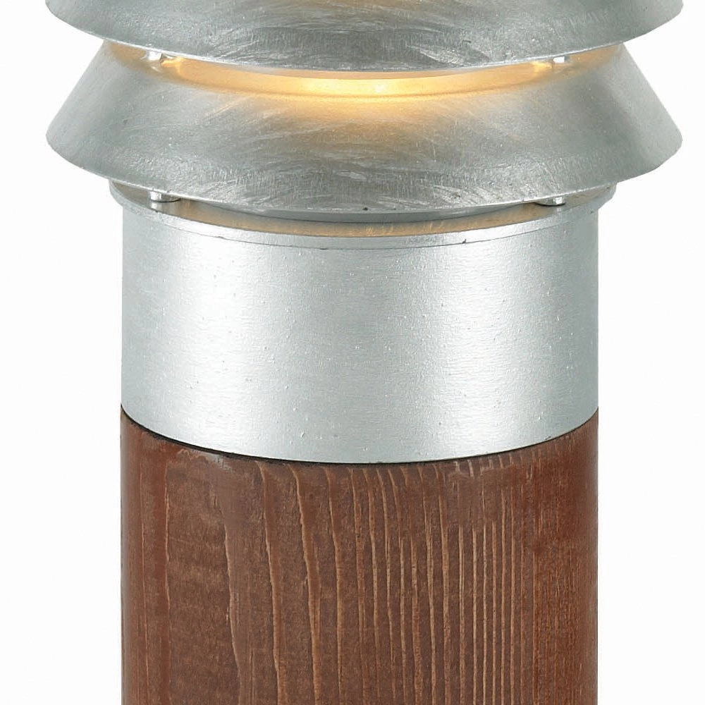 Zinken terraslamp Selhalm met hout 49cm Franssen 7042891450635