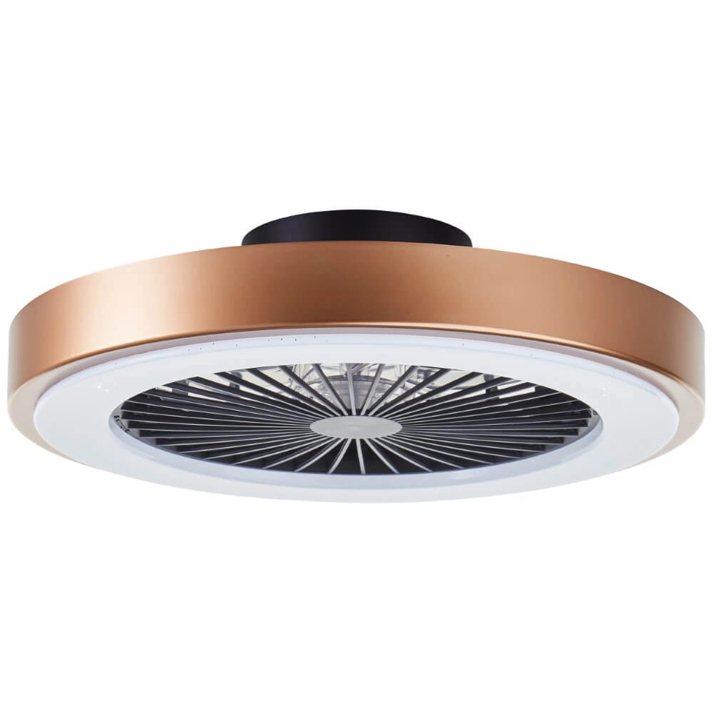 Zwarte ventilator Slimline met gouden rand Brilliant 4004353435874