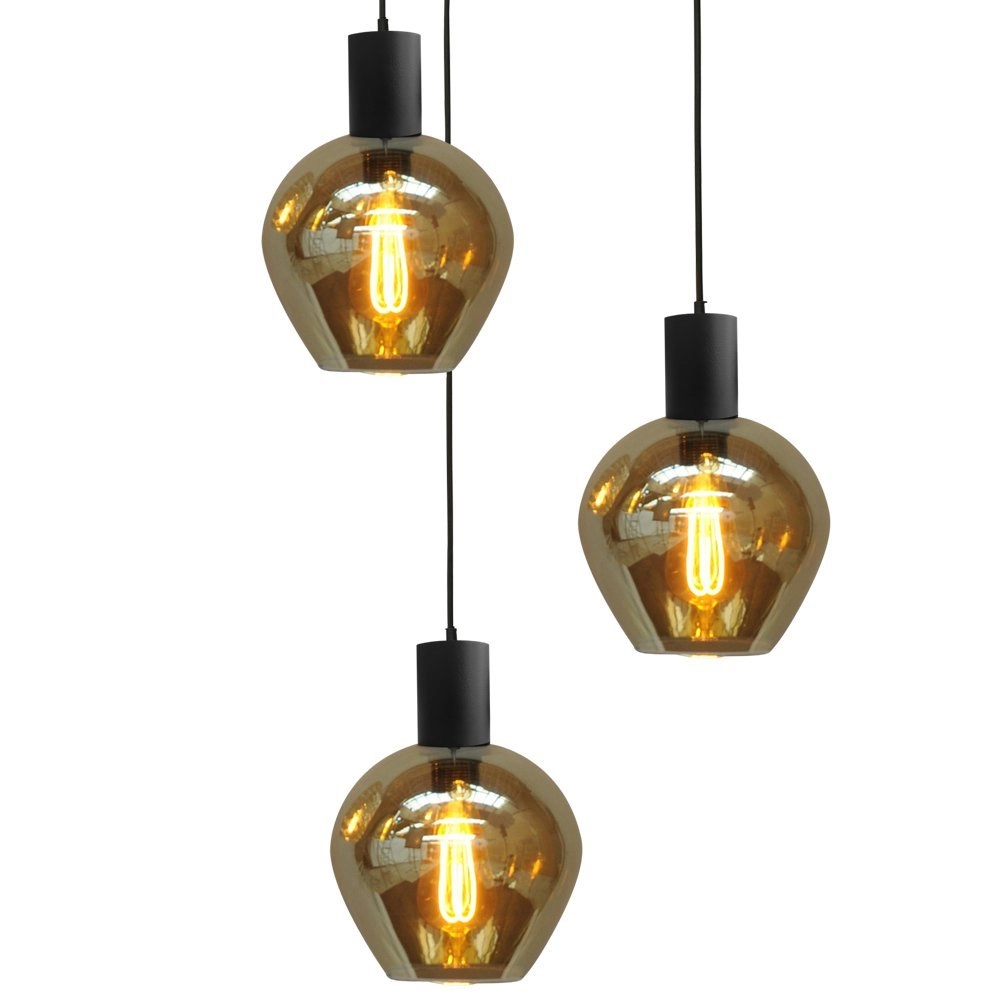 Hanglamp Bounty 3-lichts smoke glas Masterlight 8718121247830