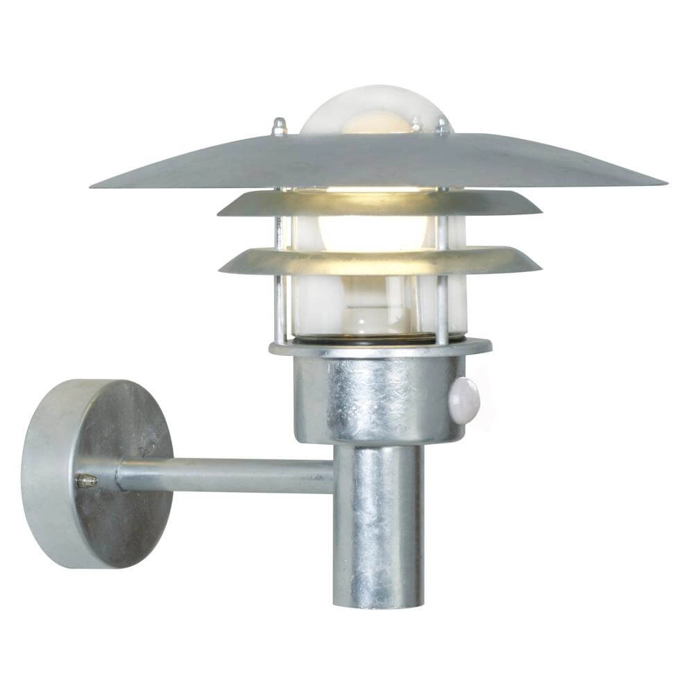 Muurlamp Lonstrup zink up met sensor