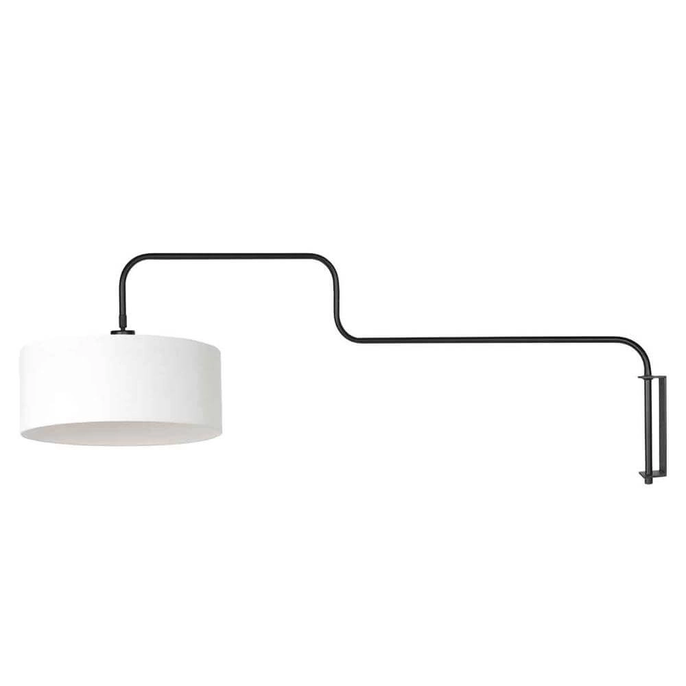 Wandlamp Bloeba zwart met kap wit Steinhauer 8712746177077