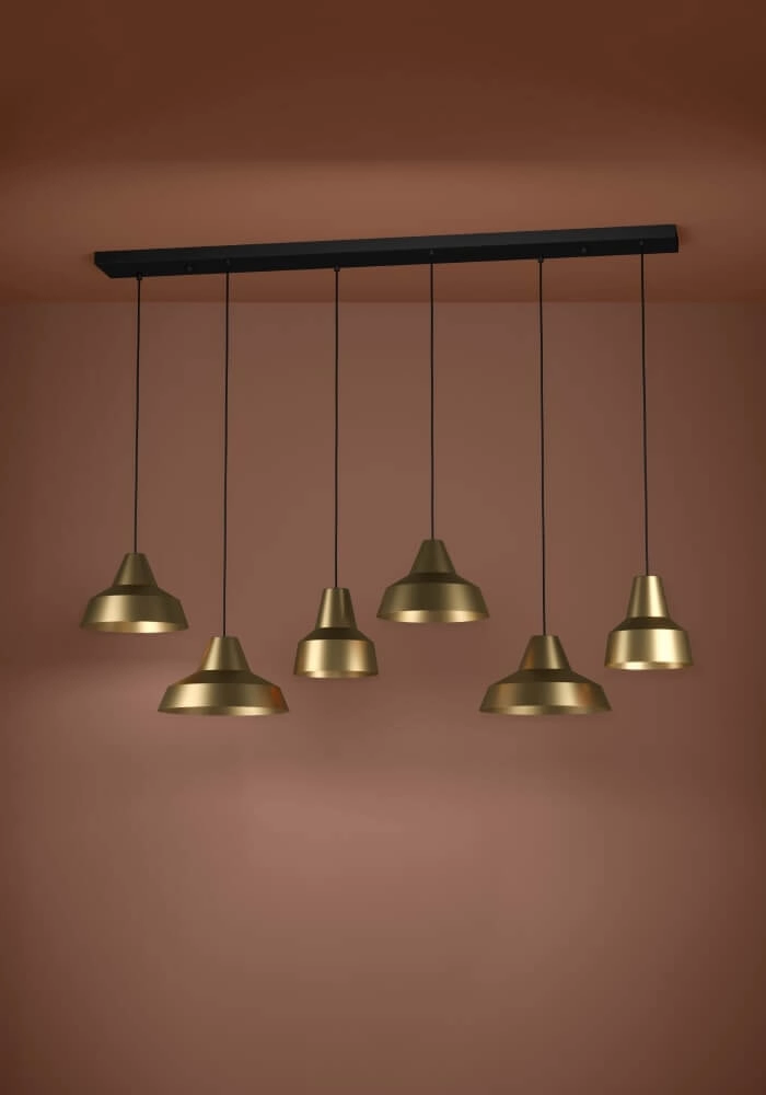 Gouden hanglamp Savarna met 6 kappen Stars of Light 9008606220885