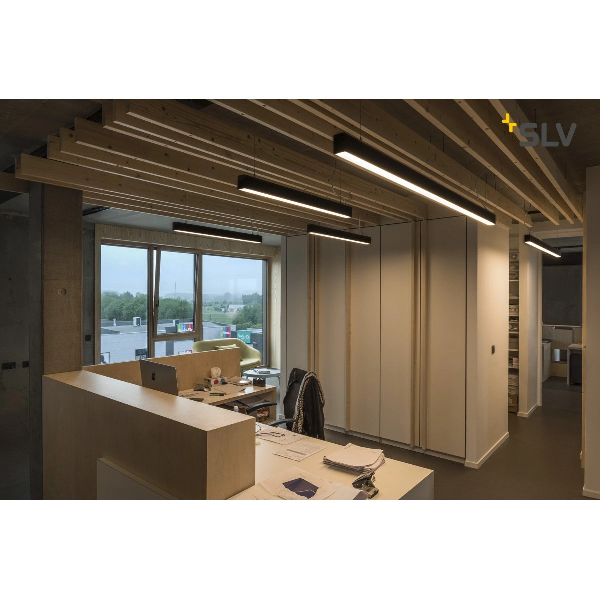 Kantoor hanglamp Glenos 4000K 200cm zwart SLV 4024163197038
