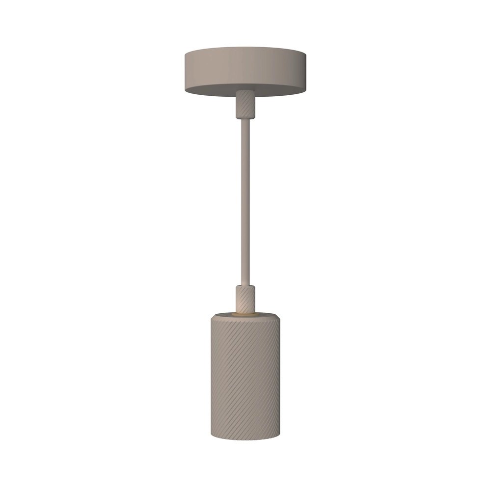 Zand bruine hanglamp Alix Wave 4m enkel