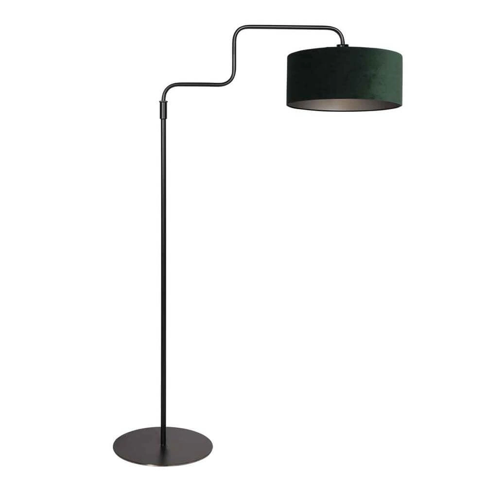 Vloerlamp Bloeba zwart met groene kap