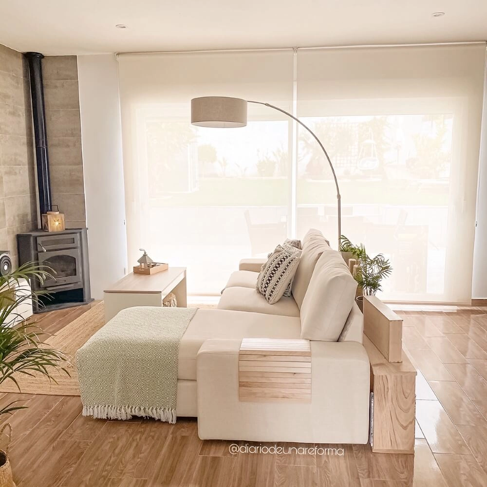 Booglamp Gramineus 50 RVS met leerbruine kap Steinhauer 8712746118322