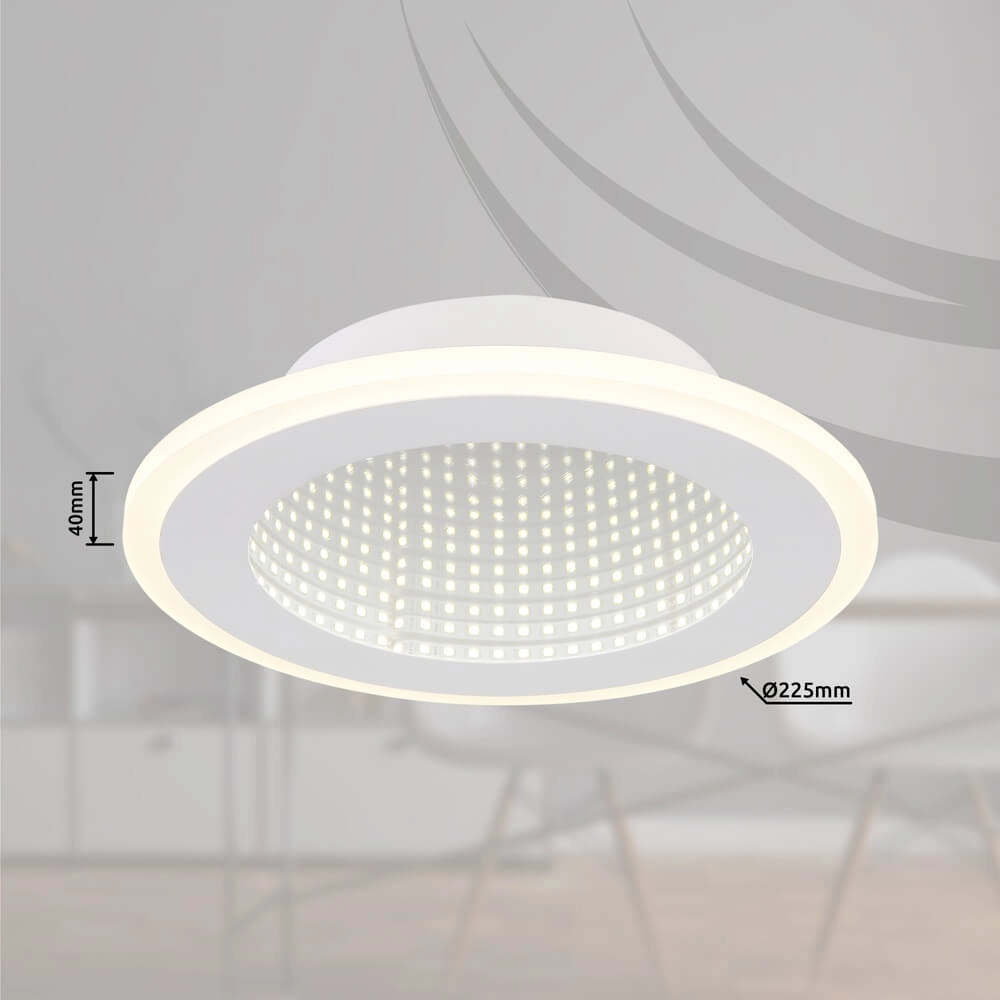 Plafondlamp Lamela Ø 22,5cm wit Globo 9007371458615