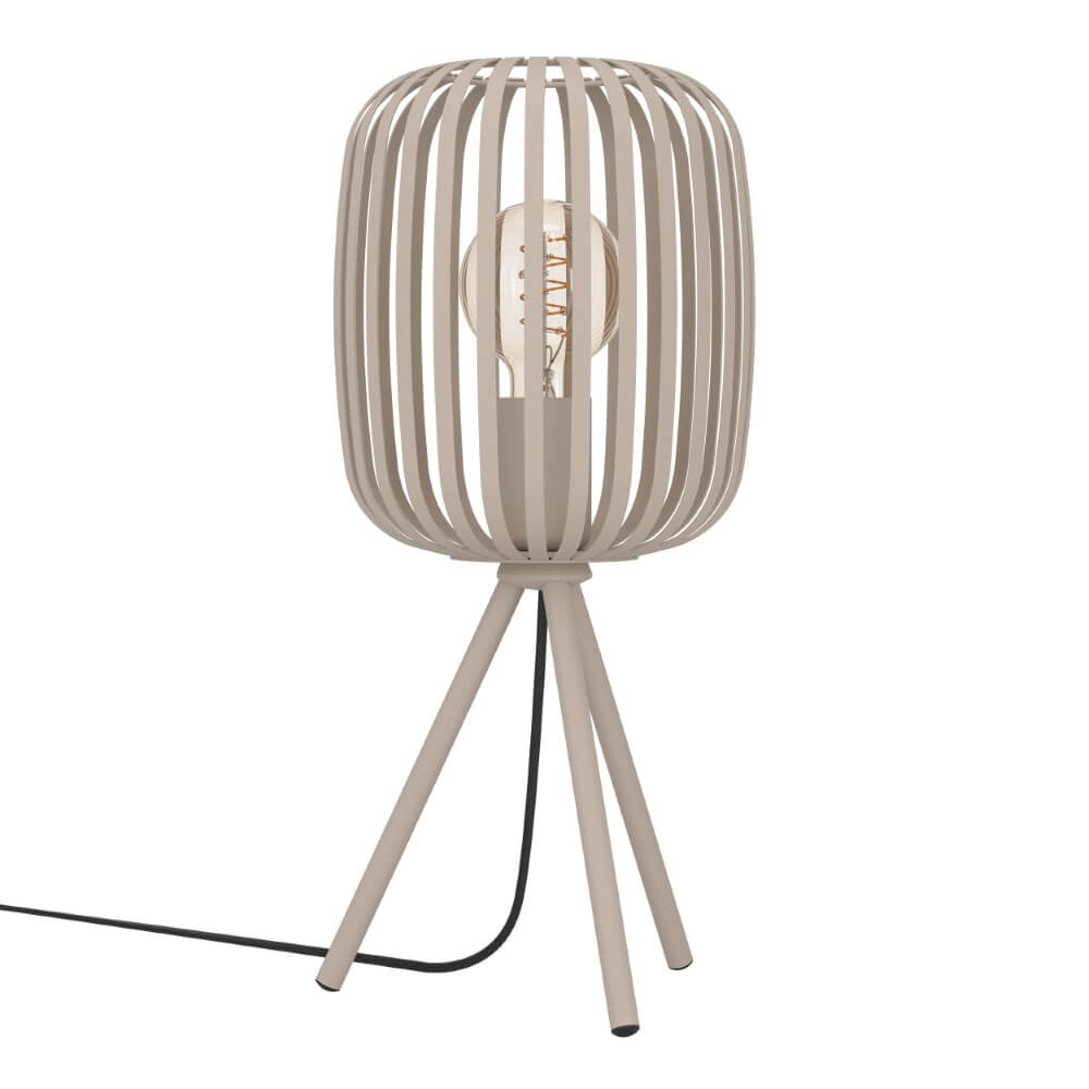 Zand bruine tafellamp Romazzina Ø 20cm