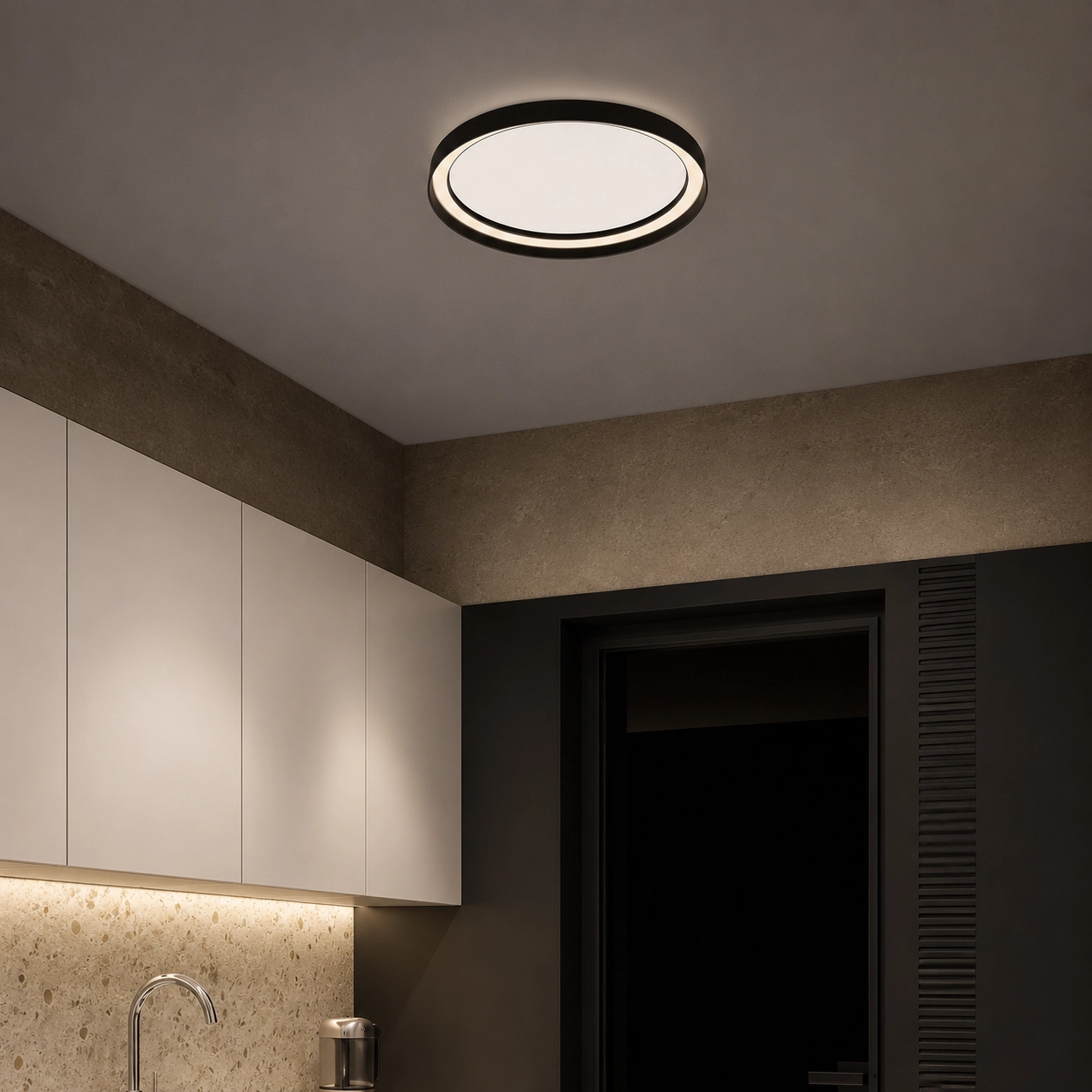 Design plafonniere Ormi Ø 45cm zwart