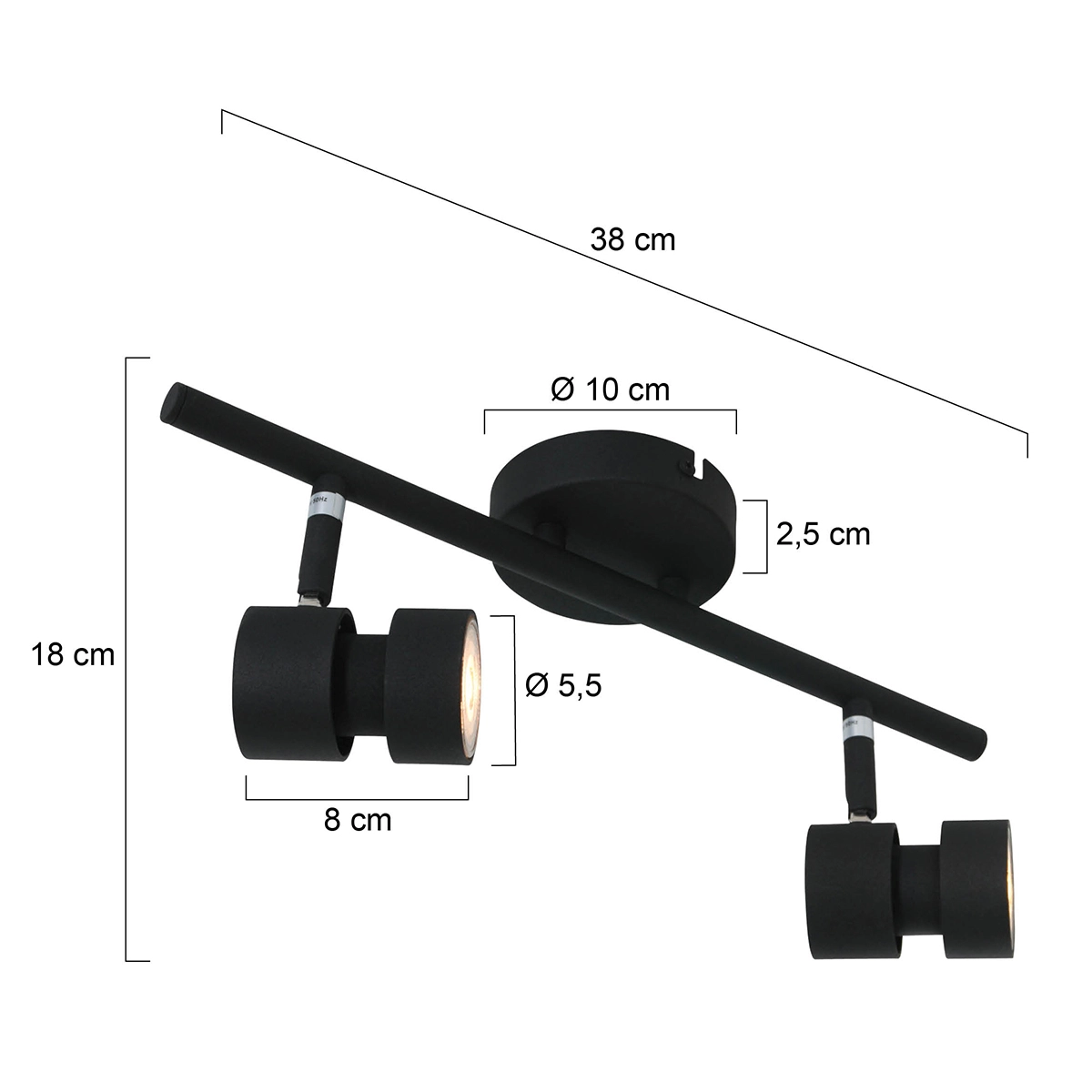 Dubbele opbouwspot Natasja LED led Steinhauer 8712746134971