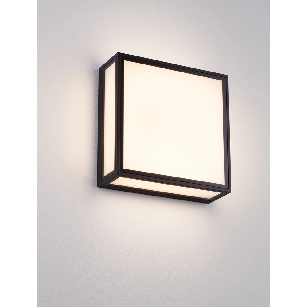 Vierkante wandlamp Astral antraciet