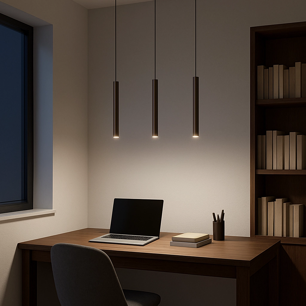 Smalle hanglamp Laser 490 Chocolade bruin Lyora 5903139104517