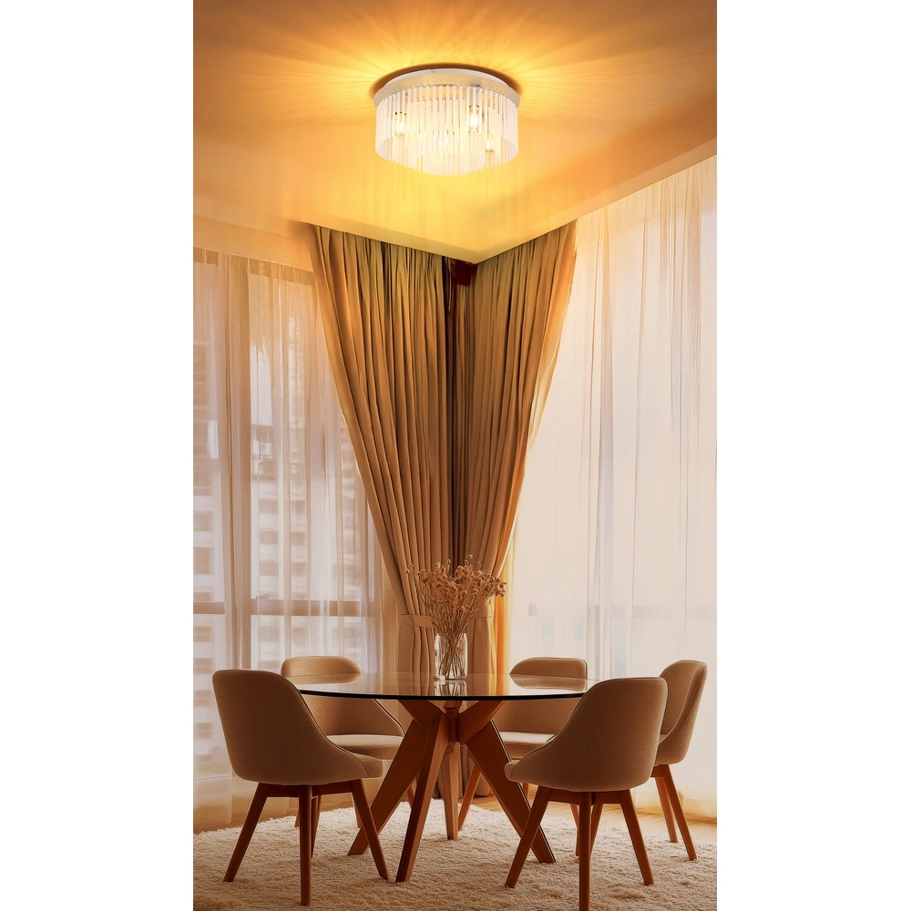 Plafondlamp Gorley zand bruin met glas Ø 50cm Globo 9007371578719