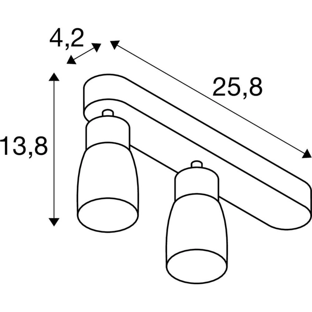 Spot Puri 2.0 Dome wit dubbel SLV 4024163294089