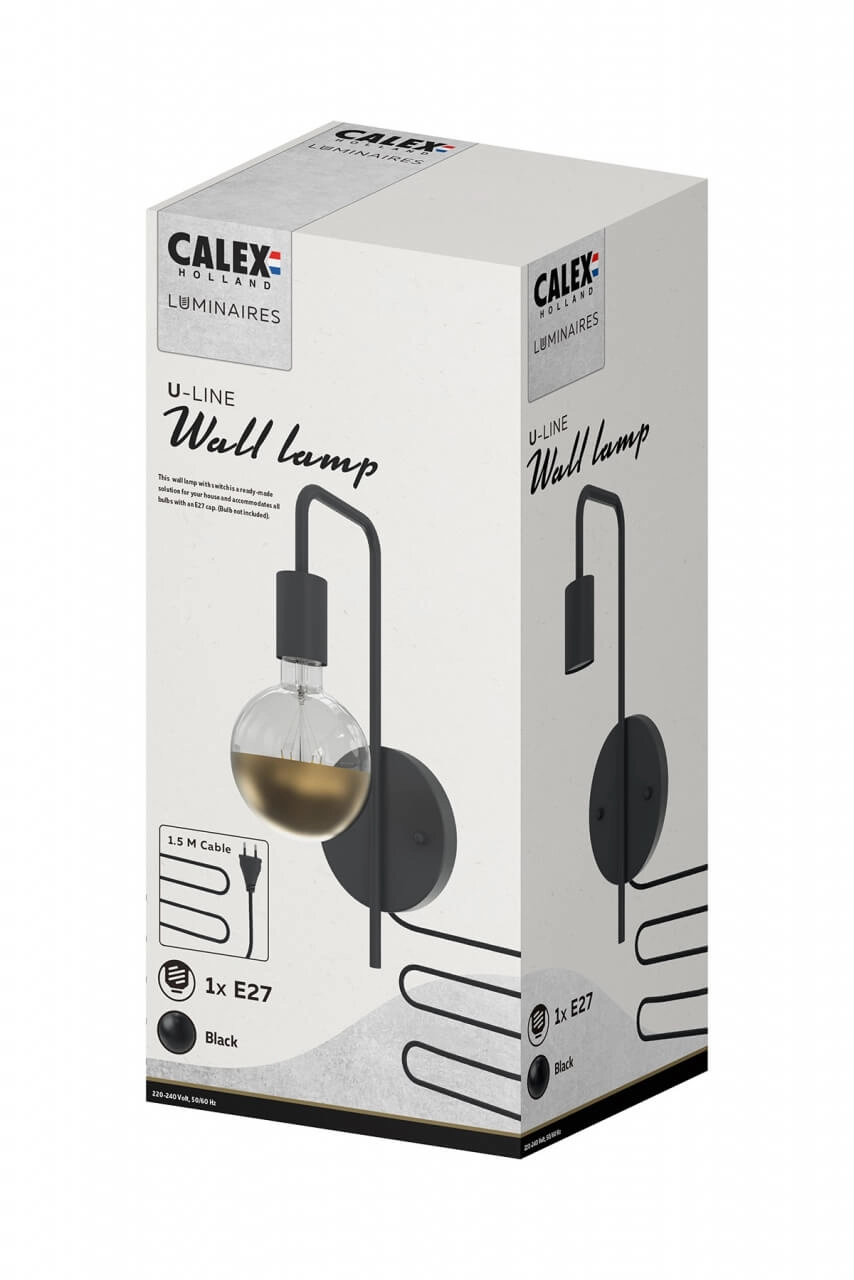 Zwart wandlampje U-line Circle 8712879150954