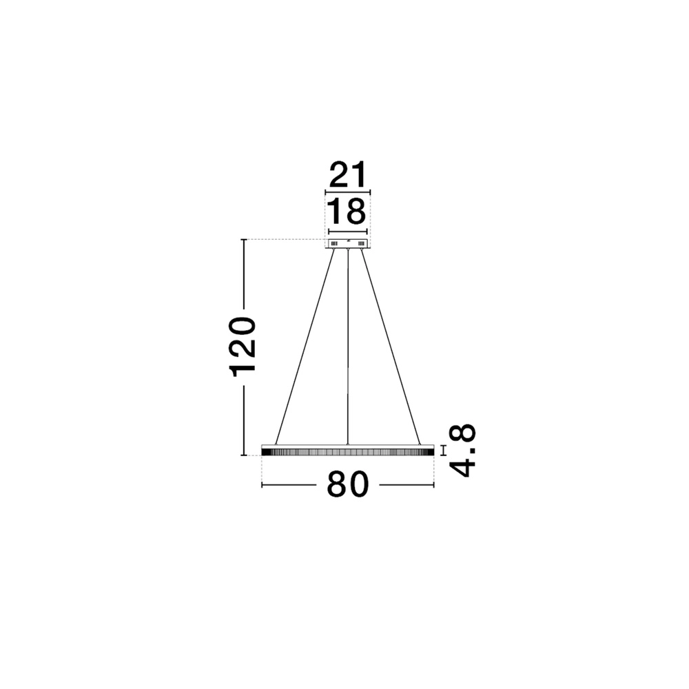 Gouden hanglamp Luana 1-lichts Lyora 5212017479693
