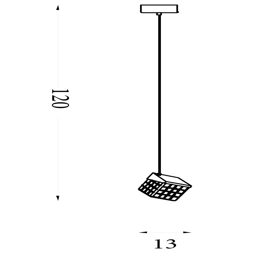Design hanglamp Cuboid 1-lichts goud Searchlight 5053423302157