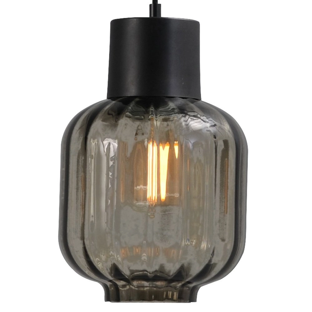 Eetkamerlamp Lett lll 28 3-lichts met smoke glazen Masterlight 8718121181530