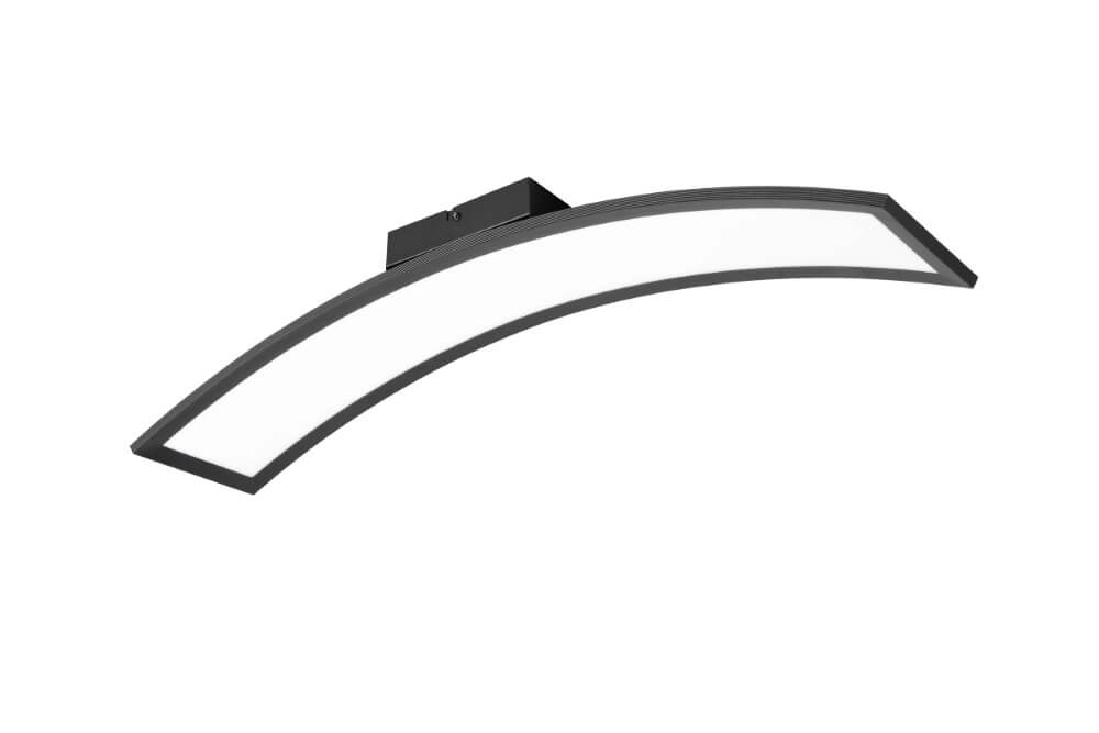 Gebogen plafondlamp Sigma zwart Trio 4017807614916