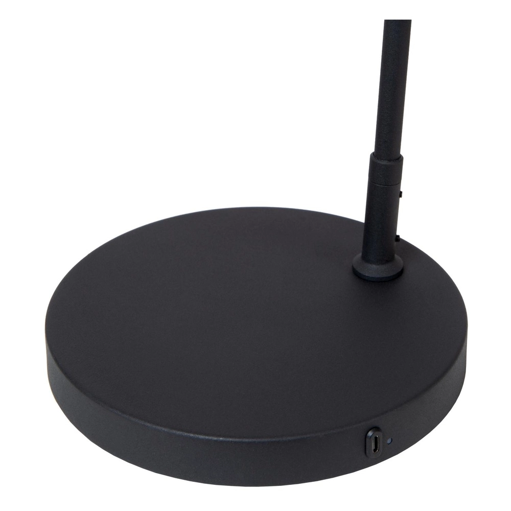 Oplaadbare vloerlamp Stirling zwart Lucide 5411212361264