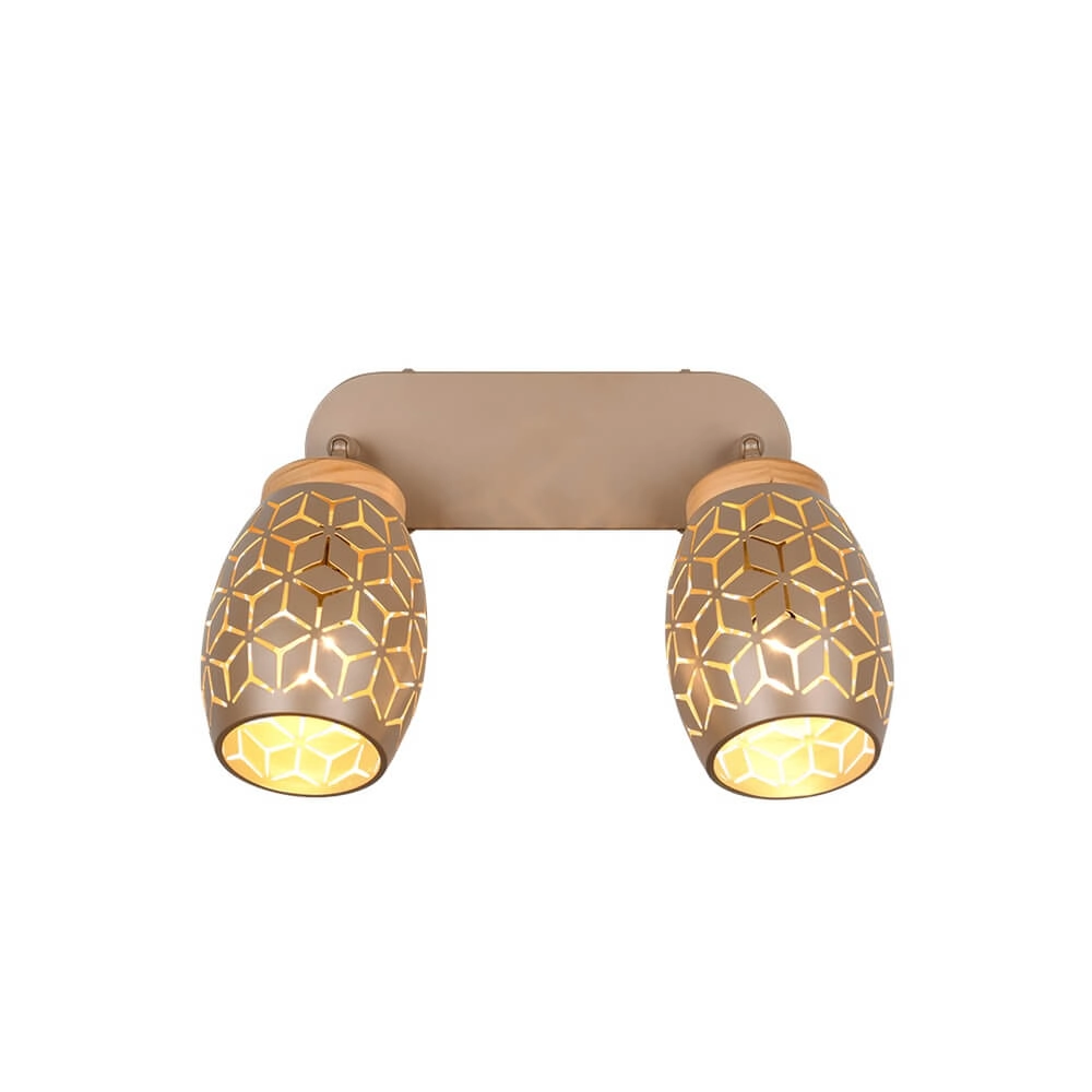 2-lichts opbouwspot Bidar koffiebruin Trio 4017807640687