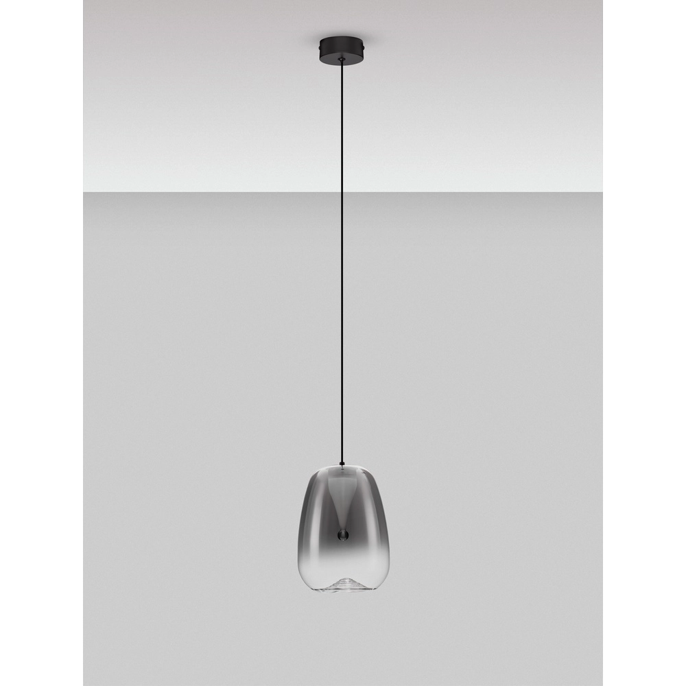 Design hanglamp Oblo 1-lichts smoke glas Lyora 5212017474100