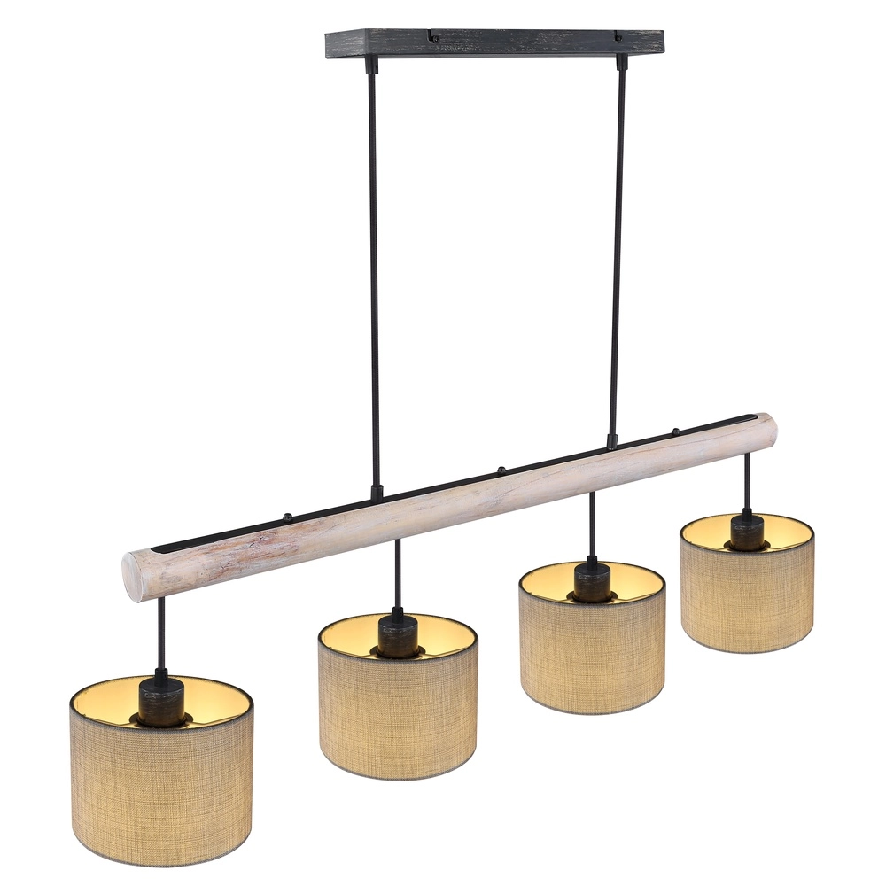 Landelijke hanglamp Roger 4-lichts Globo 9007371409358