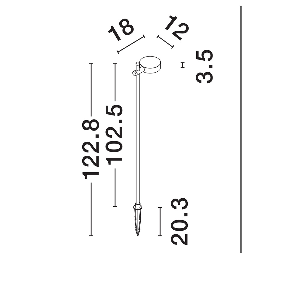 Design padverlichting Dyol 102cm zwart Lyora 5212017447203