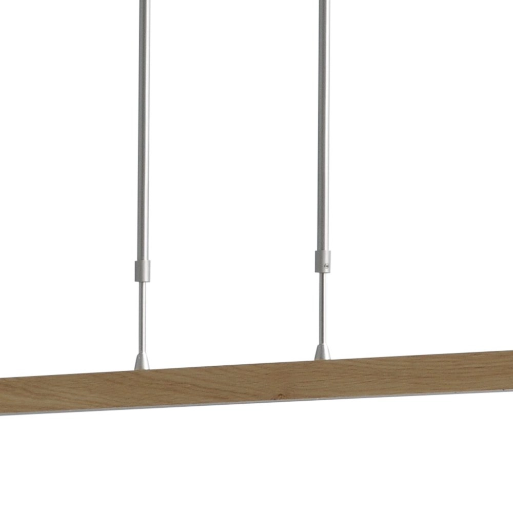 Hanglamp Oak nikkel met hout 134cm Masterlight 8718121183541