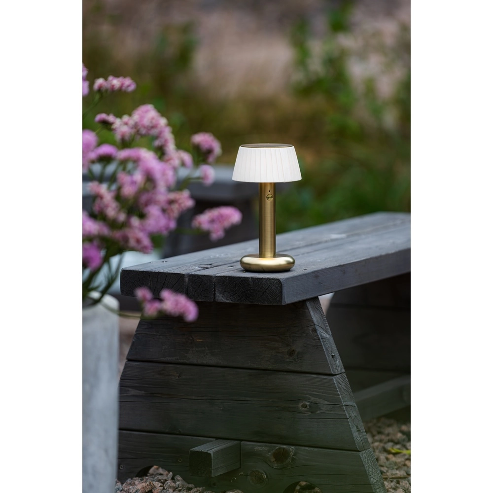 Gouden tafellamp Grasse oplaadbaar KonstSmide 7318300030416