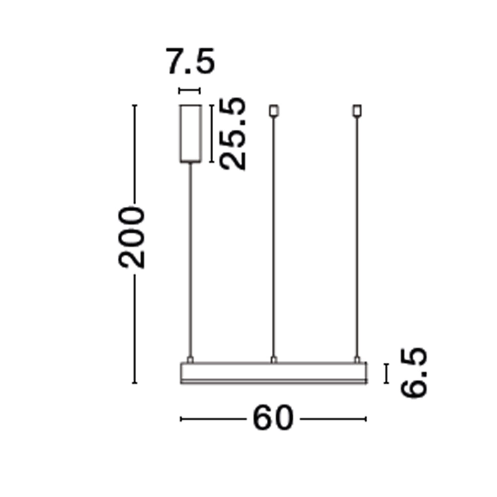 Hanglamp Motif zwart Ø 60cm 2700-6500K Lyora 5212017443632