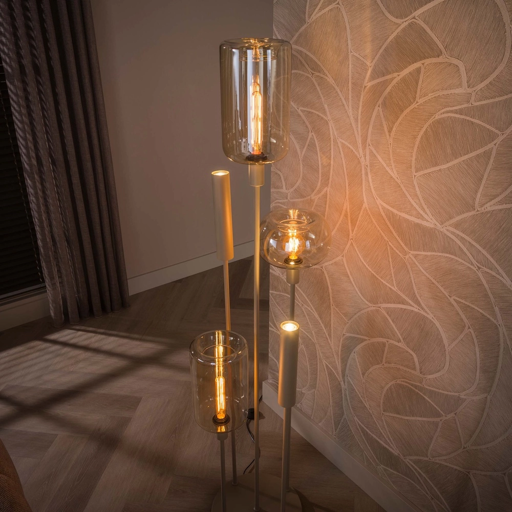 Design vloerlamp Serene zand bruin Lyora 8716803514768