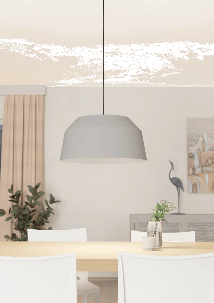 Grijze hanglamp Contrisa Ø 52cm Eglo 9008606243624