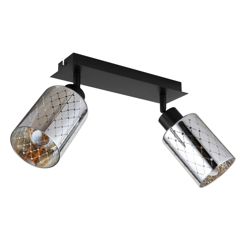 Design plafondlamp Alonso 2-lichts zwart Globo 9007371566259