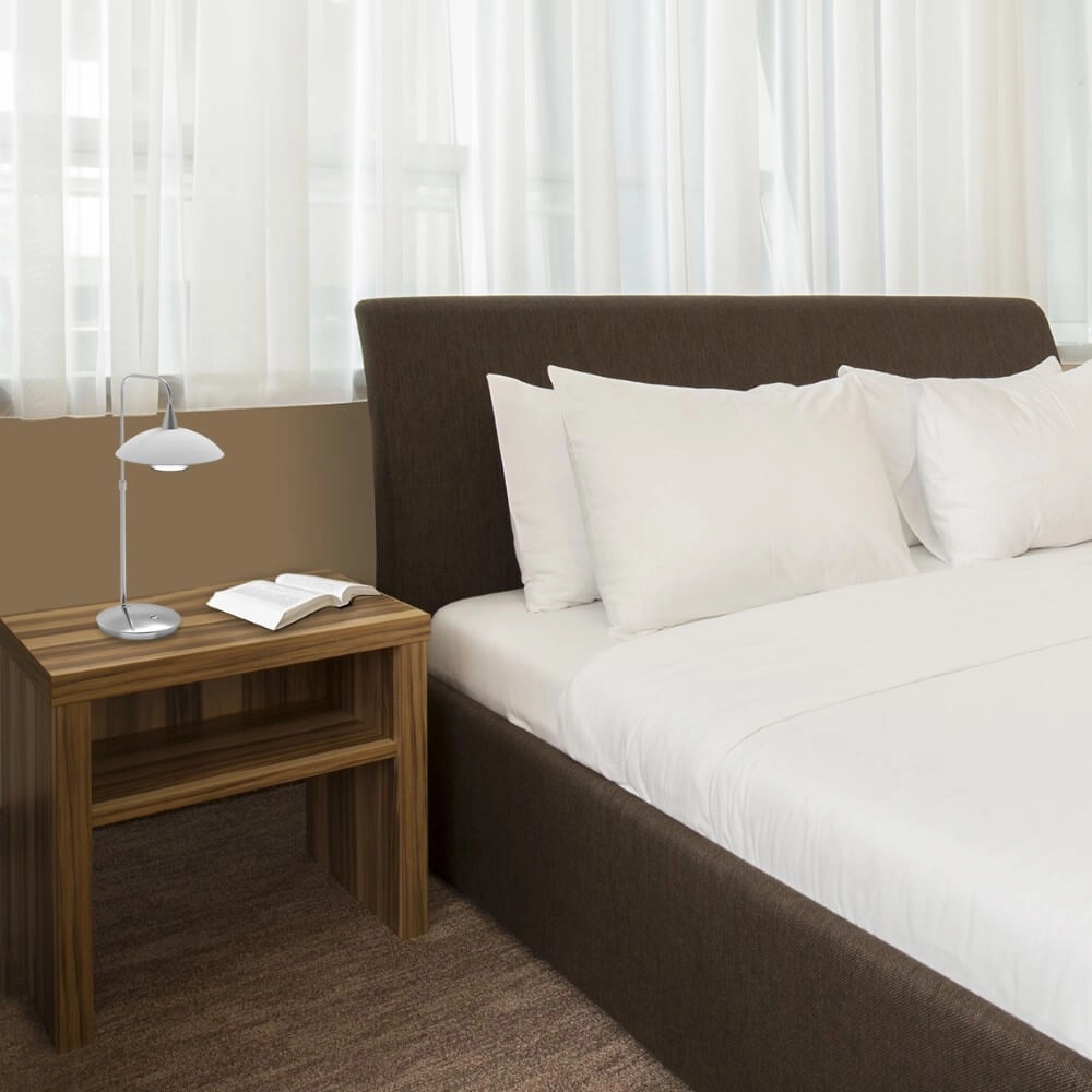 Moderne tafellamp Tallerken metaalgrijs Steinhauer 8712746132021