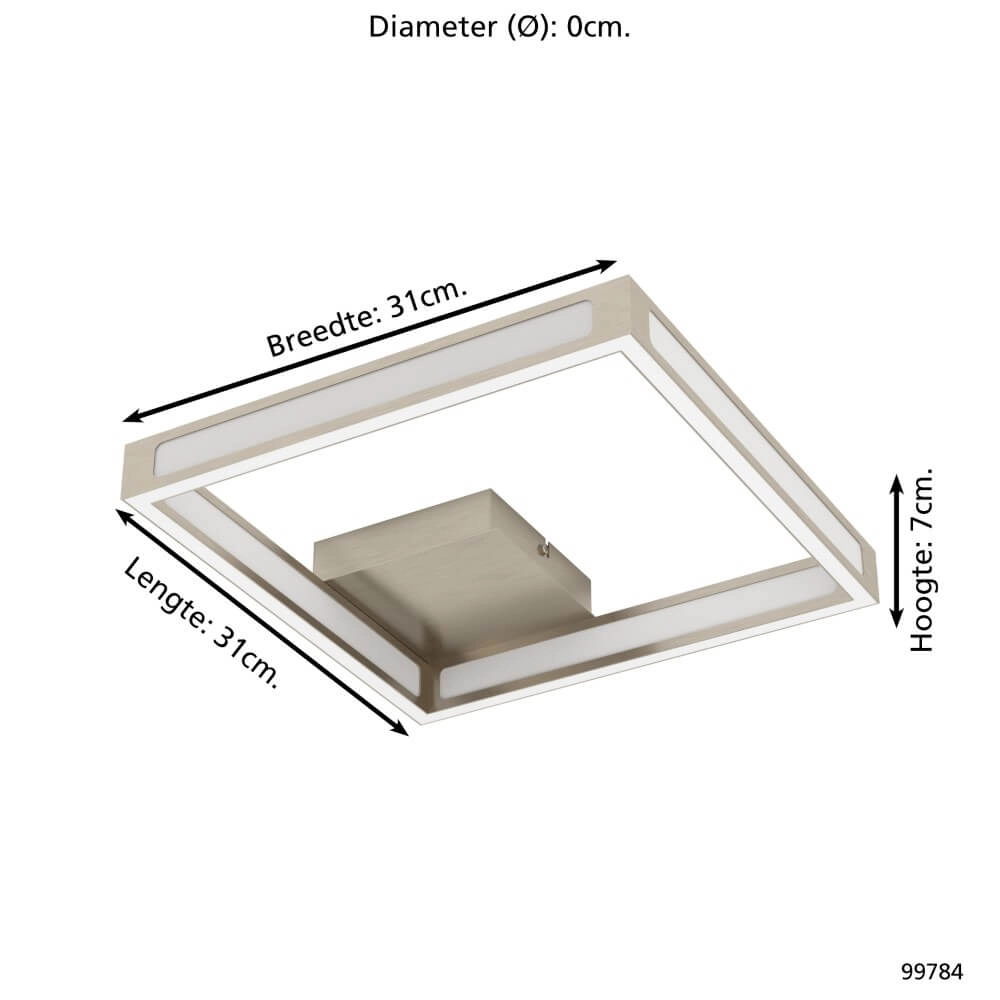 Led plafondlamp Altaflor RVS Eglo 9002759997847