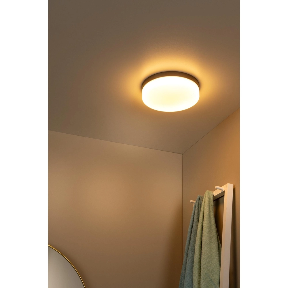 Plafonniere Biskit Ø 23cm - IP44 zwart Lucide 5411212792136