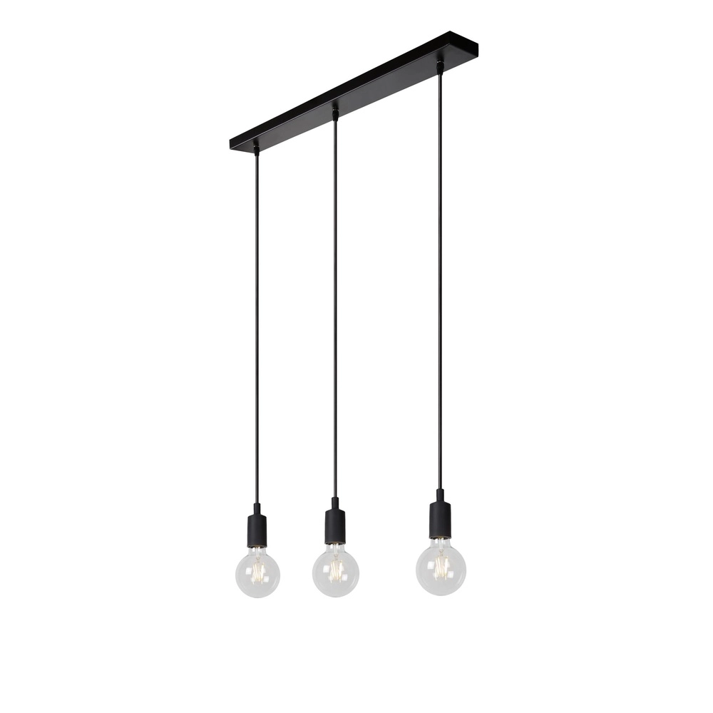 Hanglamp Fix 3-lichts zwart Lucide 5411212082725
