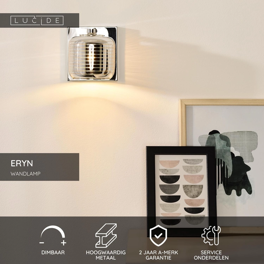 Wandlamp Eryn chroom Lucide 5411212702296