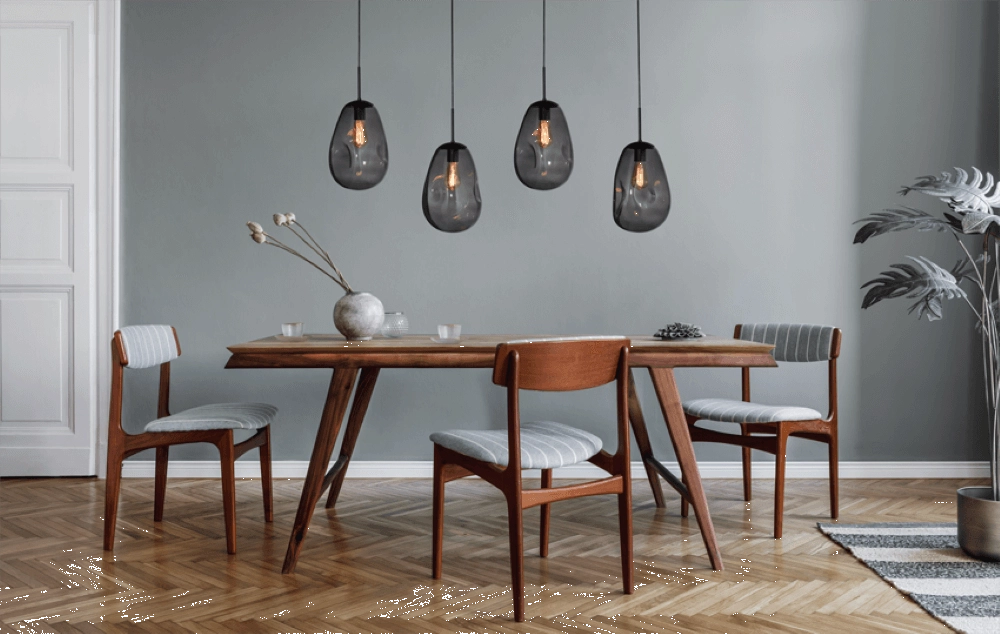 Hanglamp Lava 4x smoke glas Ø 22,5cm Masterlight 8718121286099