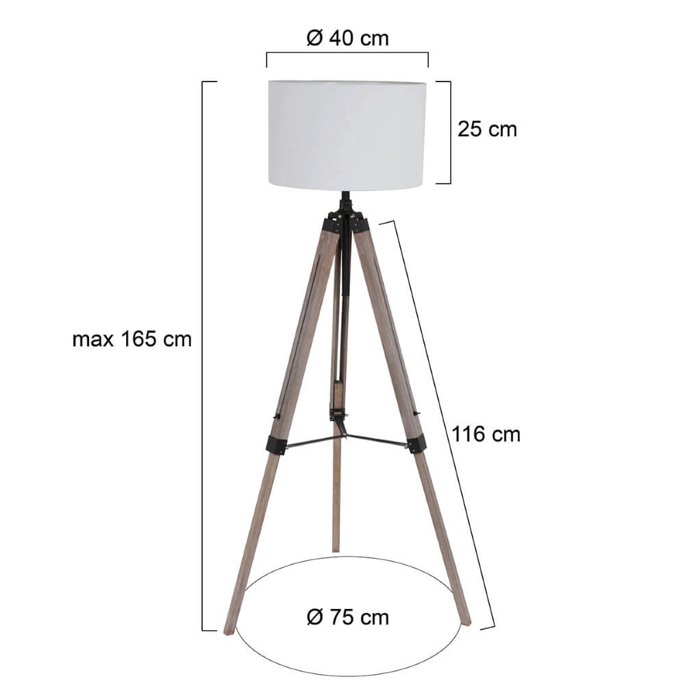 Tripod schemerlamp Triek witte kap Steinhauer 8712746152395