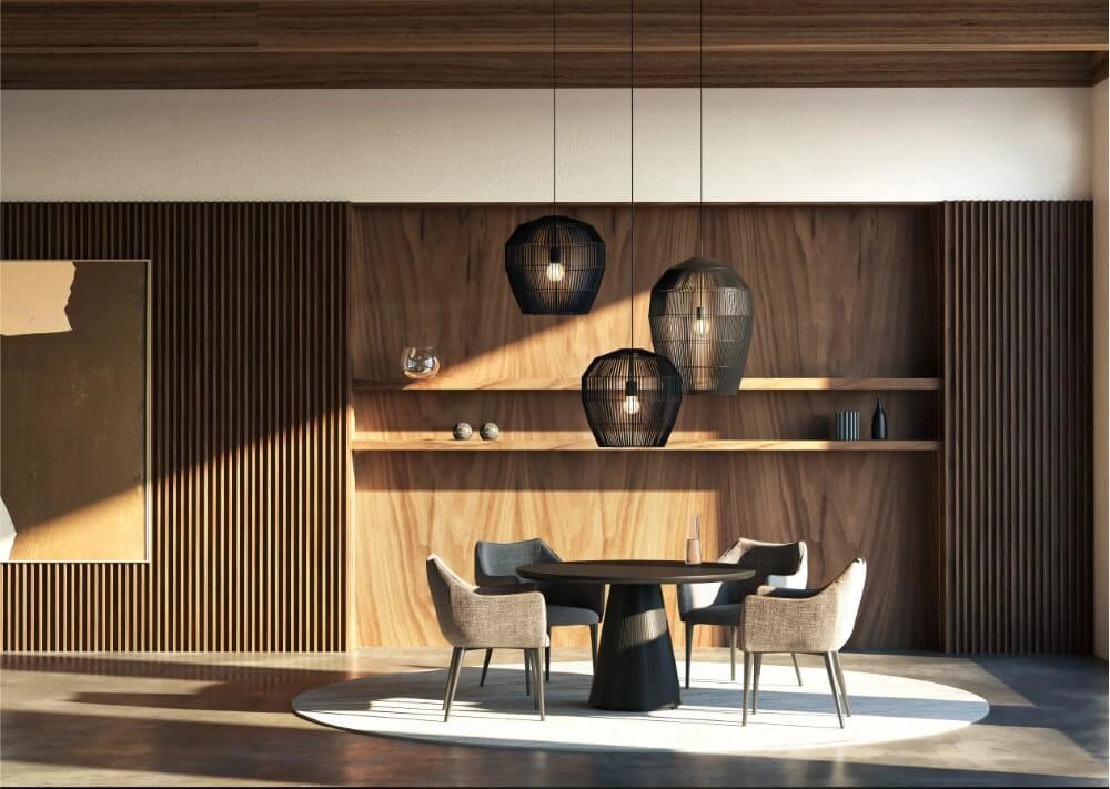 Rotan hanglamp Haiti M Ø 50cm zwart Lyora 5903139111676