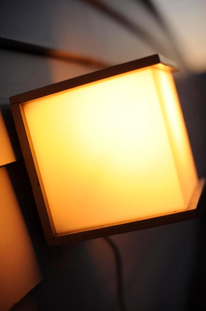 Vierkante wandlamp Box Cube antraciet Lutec 4250294303080