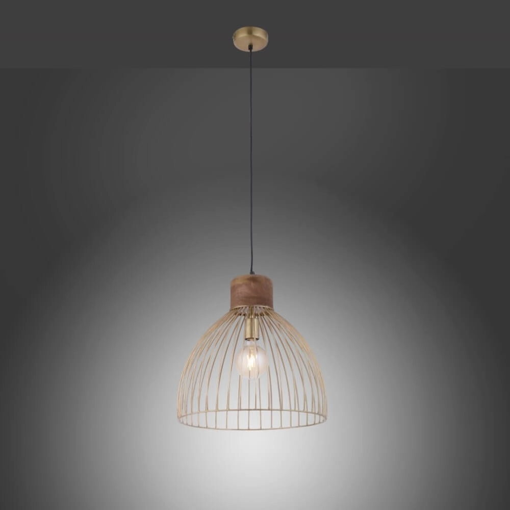 Hanglamp Alami bruin messing Just Light 4043689976125