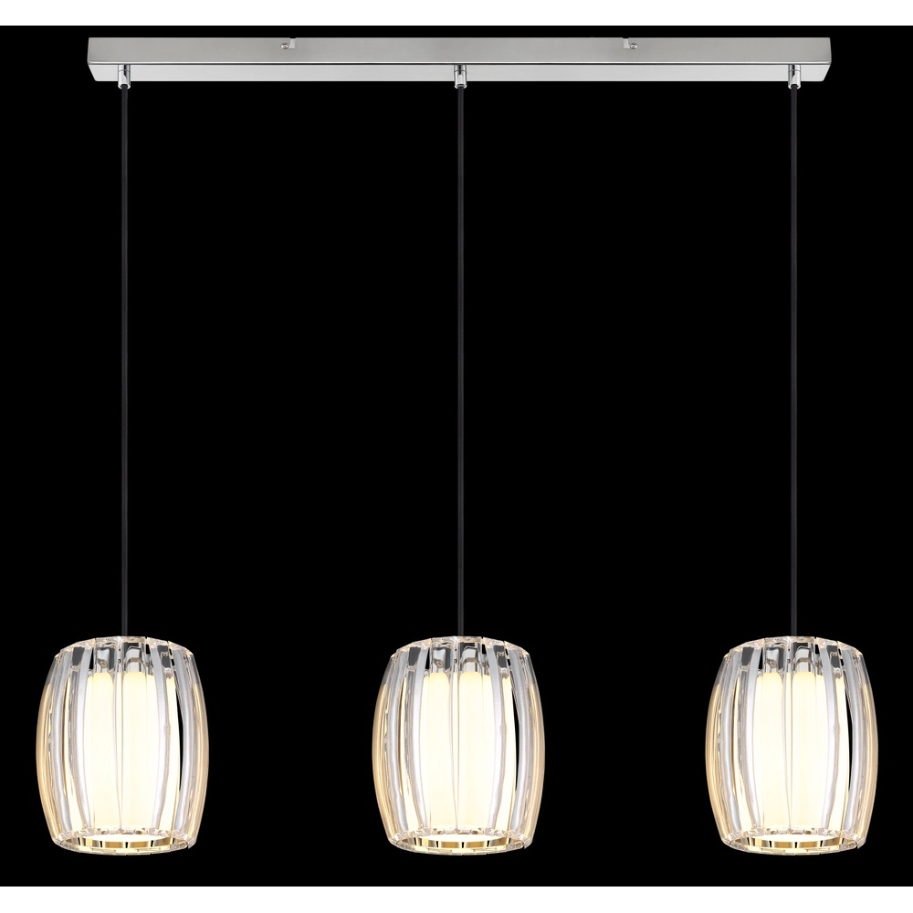 3-lichts hanglamp Maribel chroom recht Globo 9007371592098
