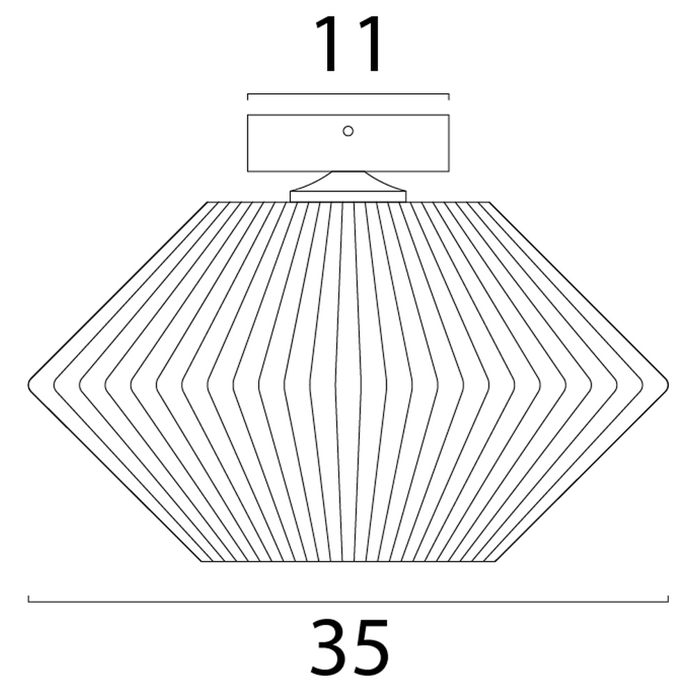 Japandi plafondlamp Bicono Ø 35cm Masterlight 8718121344782
