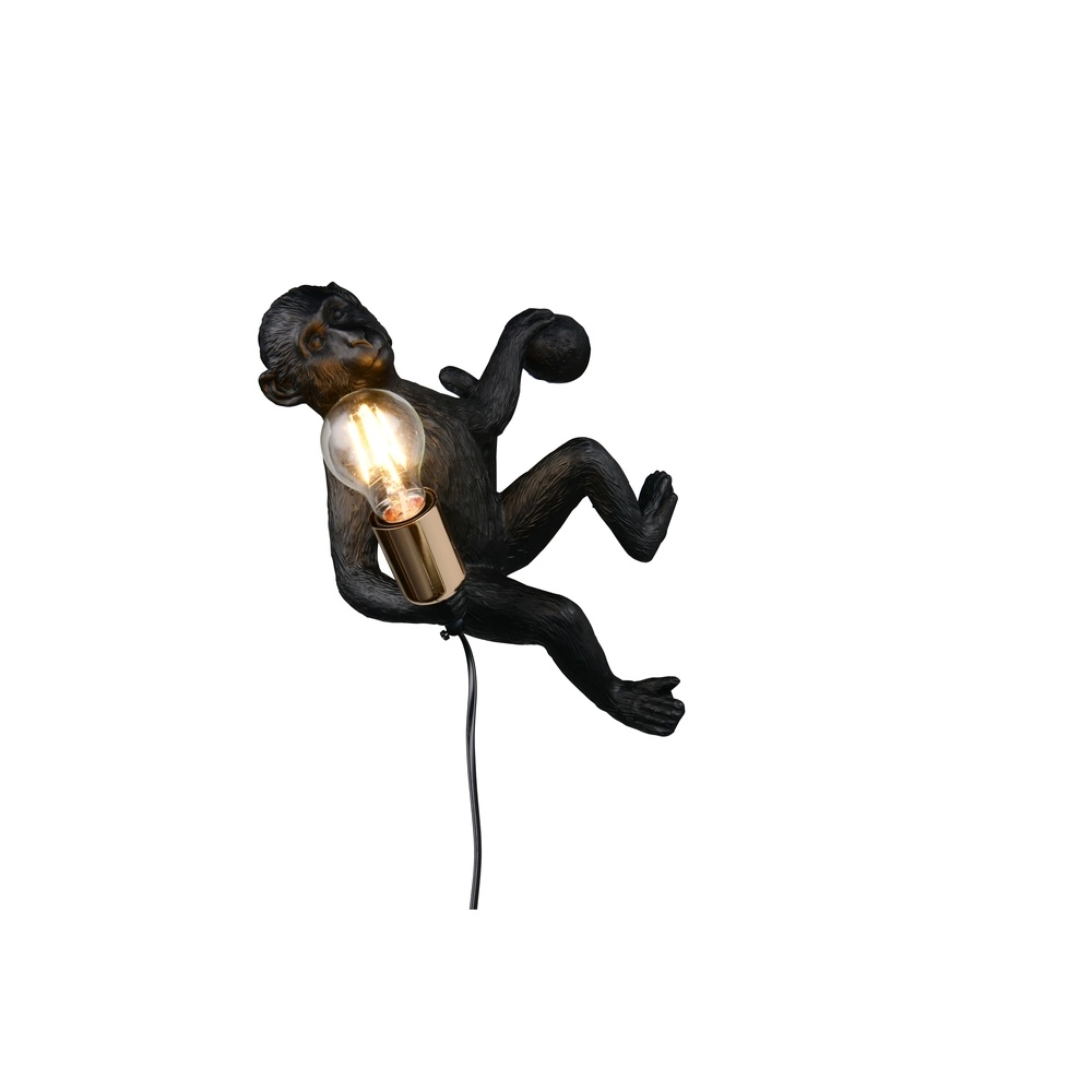 Wandlamp Louy aapje zwart Trio 4017807667943