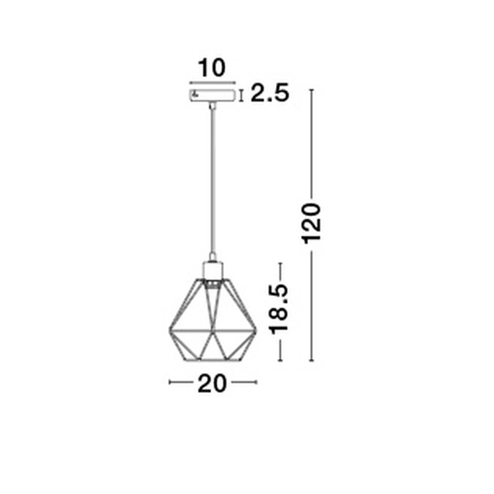 Hanglamp Pietra 1-lichts Ø 20cm Lyora 5212017402349