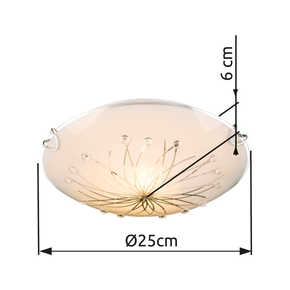 Plafonniere Calimero I wit Ø 25cm Globo 9007371332274